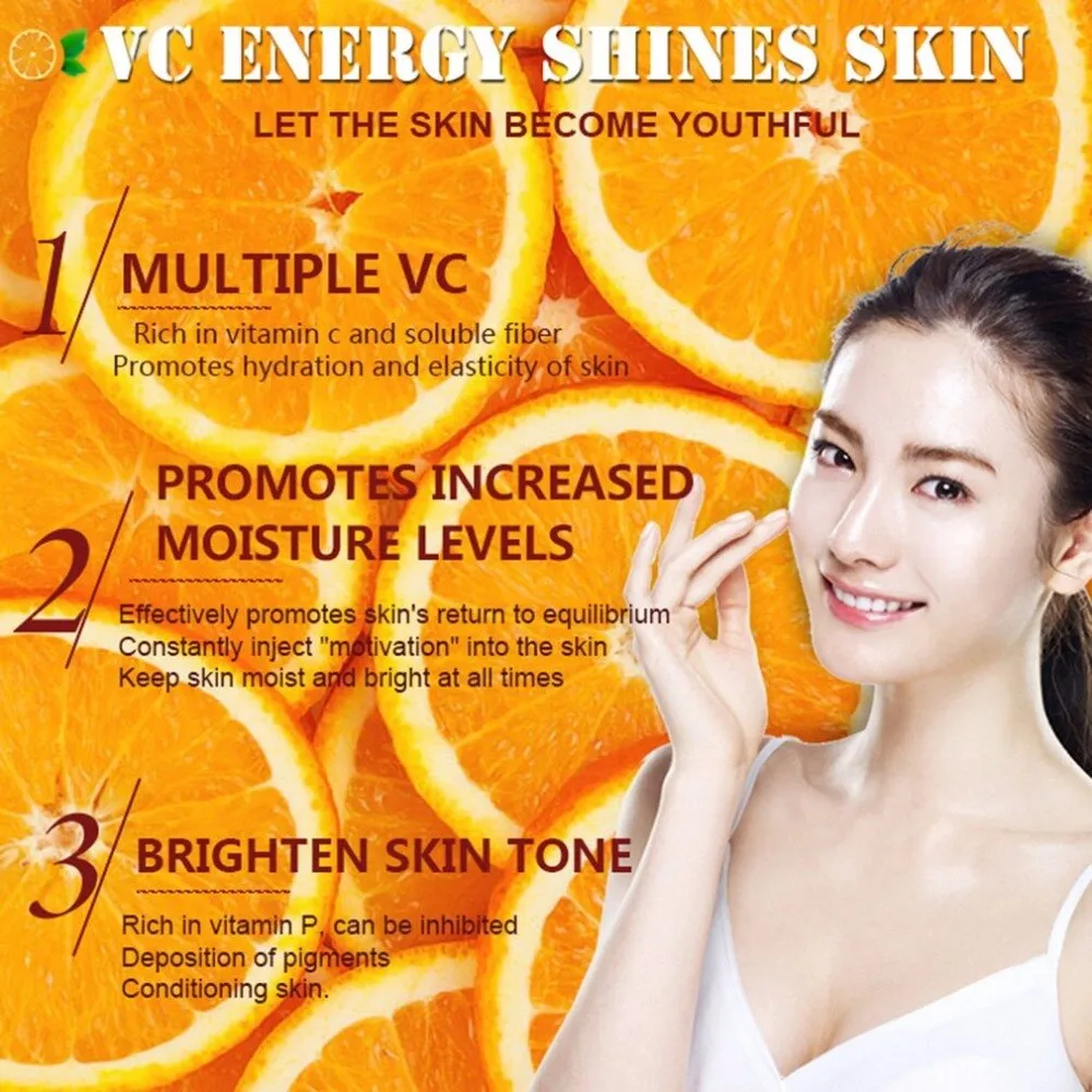 10ml Vitamin C Serum Anti-aging Moisture Anti-Wrinkle Whitening VC Essence Oil Women Beauty Make Up Essential Serum