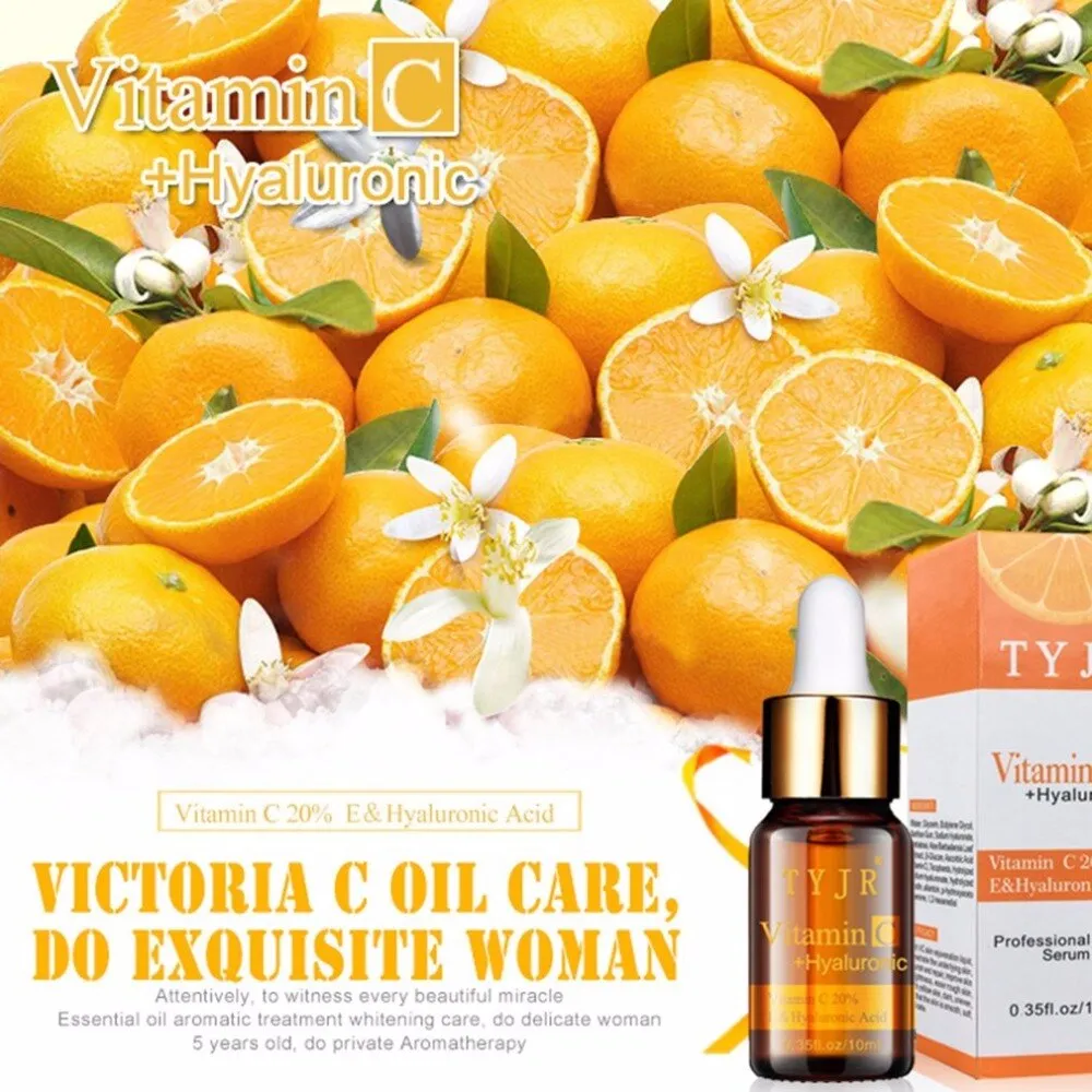 10ml Vitamin C Serum Anti-aging Moisture Anti-Wrinkle Whitening VC Essence Oil Women Beauty Make Up Essential Serum
