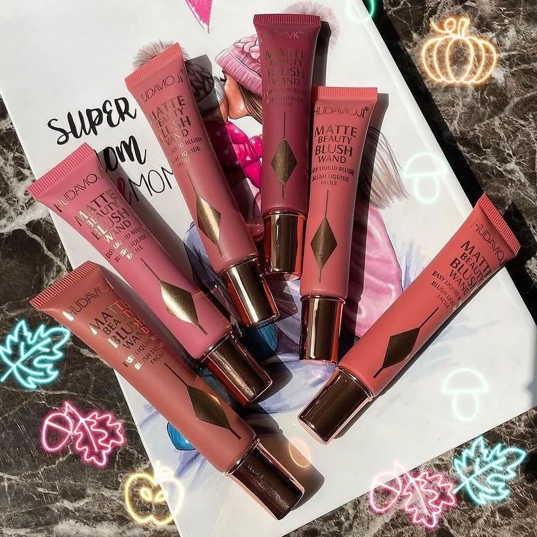 6pcs Creamy Matte Liquid Blush Highly Pigmented Matte Blush