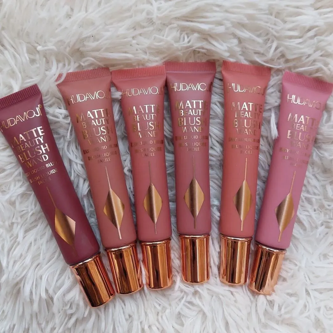 6pcs Creamy Matte Liquid Blush Highly Pigmented Matte Blush