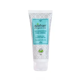 Azafran Organics Skin Brightening Face Cream, 50 Grams Luminous Toner, Clean Complexion and Glowing Skin With Coconut Oil and Niacinamide For Anti-Aging and Wrinkle