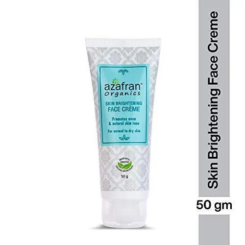 Azafran Organics Skin Brightening Face Cream, 50 Grams Luminous Toner, Clean Complexion and Glowing Skin With Coconut Oil and Niacinamide For Anti-Aging and Wrinkle