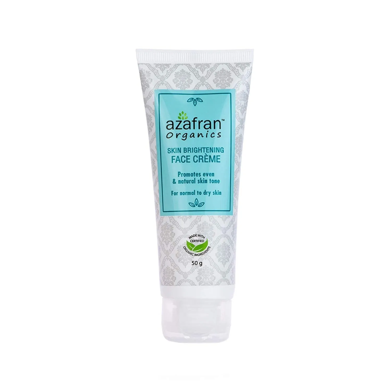 Azafran Organics Skin Brightening Face Cream, 50 Grams Luminous Toner, Clean Complexion and Glowing Skin With Coconut Oil and Niacinamide For Anti-Aging and Wrinkle