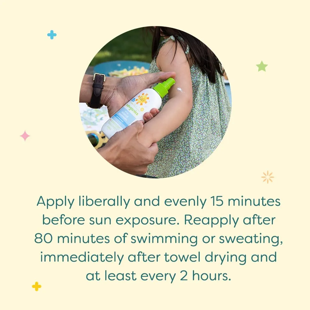 Babyganics SPF 50 Baby Sunscreen Spray | UVA UVB Protection | Octinoxate & Oxybenzone Free | Water Resistant, Unscented, 6 Fl Oz (Pack of 2) 6 Fl Oz (Pack of 2)