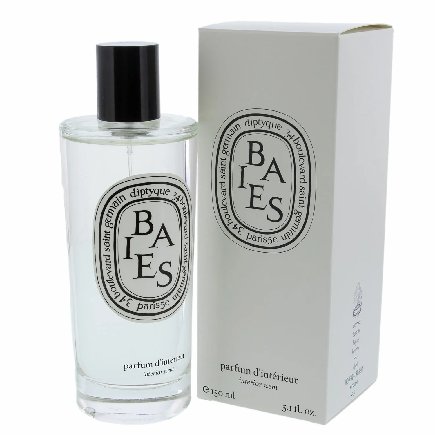 Baies Interior Scent by Diptyque for Unisex - 5.1 oz Room Spray