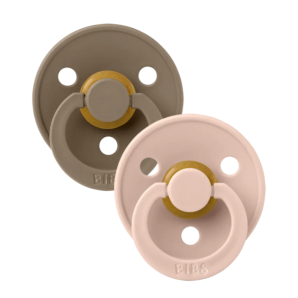BIBS Pacifier 2 PK Blush/Dark Oak