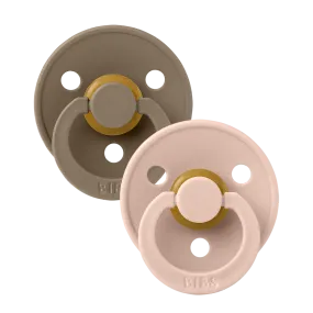 BIBS Pacifier 2 PK Blush/Dark Oak