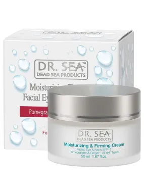 DR. SEA - Moisturizing and Firming Facial, Eye and Neck Skin Cream with Pomegranate and Ginger Extracts SPF 15