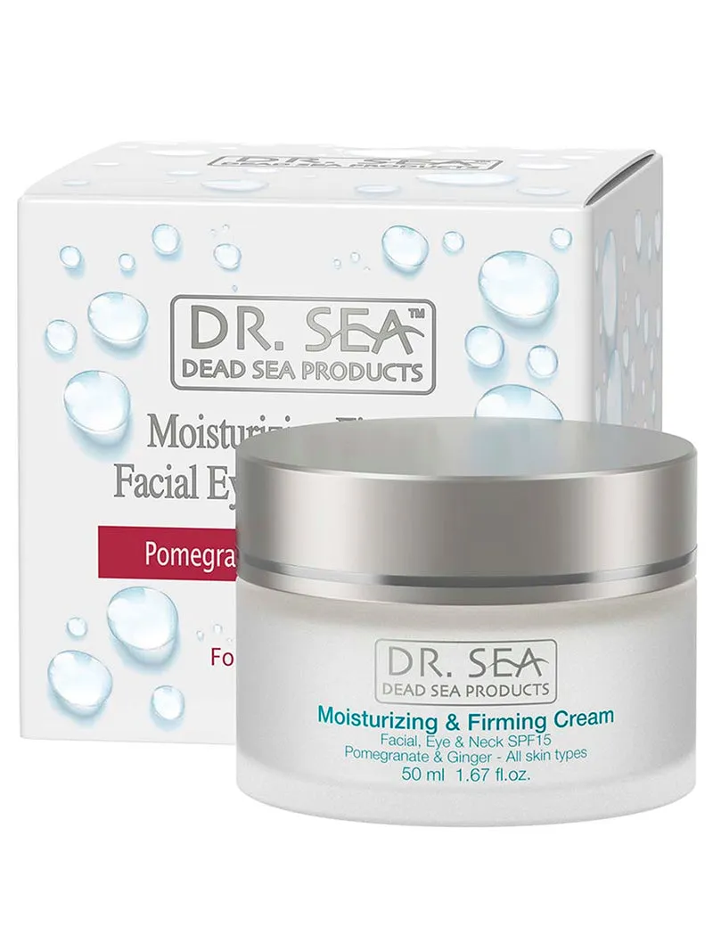 DR. SEA - Moisturizing and Firming Facial, Eye and Neck Skin Cream with Pomegranate and Ginger Extracts SPF 15