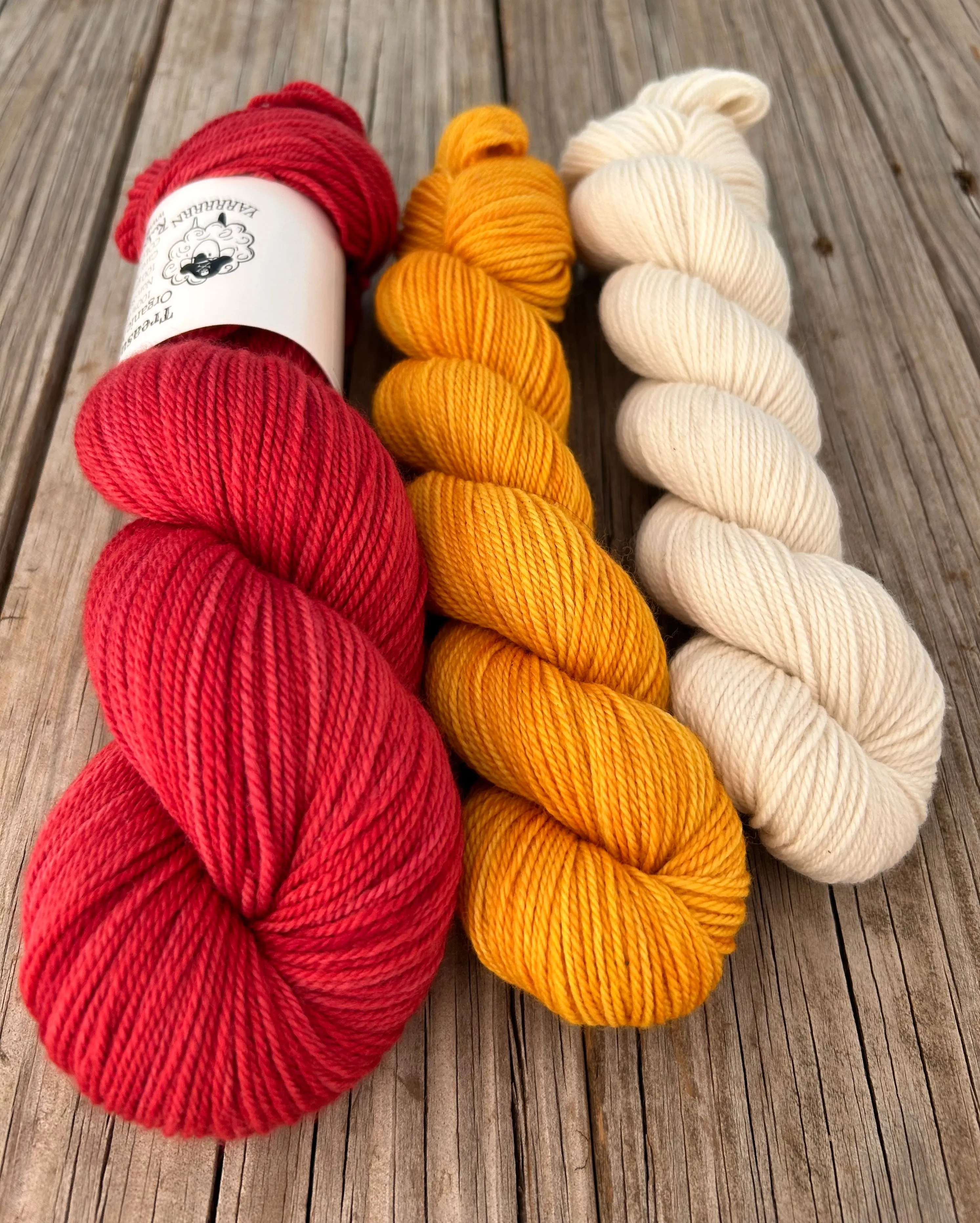 Fireside Bandana Kit, sport weight yarn cowl, knitting kit
