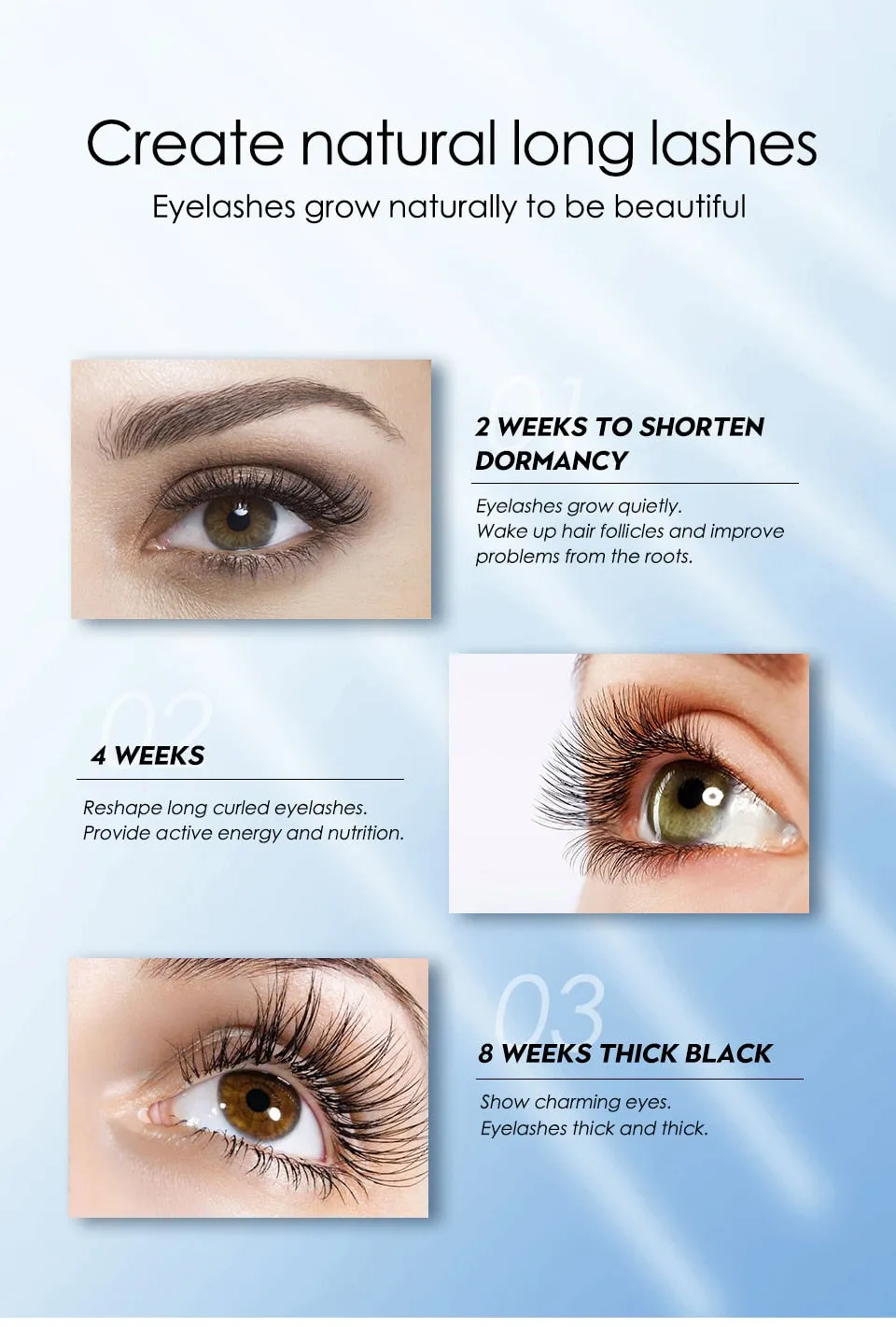 HAIRCUBE Eyelash Growth Serum Mascara Lengthening / Eyelash Enhancer Natural Herbal Eyelash Growth Thick Curling Treatments