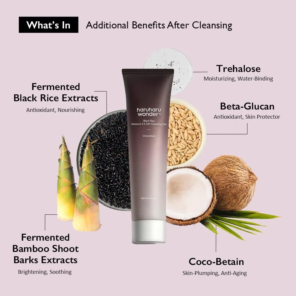 HaruHaru Wonder – Black Rice Moisture 5.5 Soft Cleansing Gel 100ml