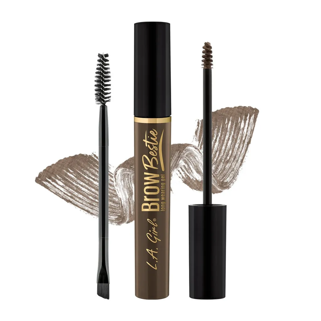 LA GIRL Brow Bestie Long Wearing Gel With Dual Ended 2 Pcs Kit مجموعه مسكارا الحواجب والفرشاة