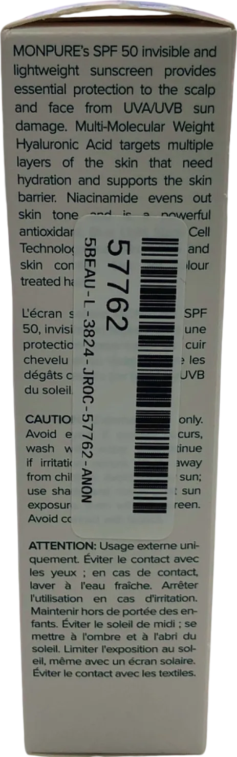 Monpure SPF 50 Sunscreen Scalp & Face 30 ml