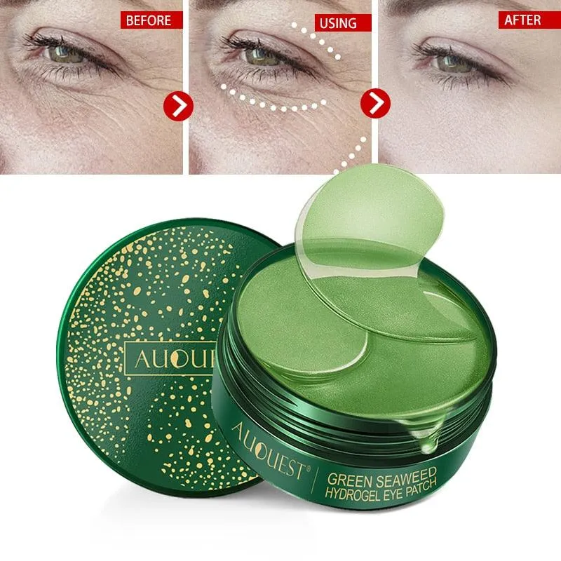 Natural Eye Patches with Hyaluronic Acid and Bamboo Seaweed - Moisturizing and Anti-Dark Circles Eye Mask
