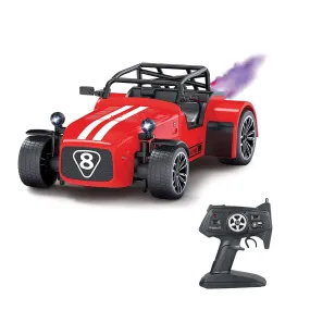 Playzu Classic Remote Control Die Cast With Mist Spray Racing Car – Red