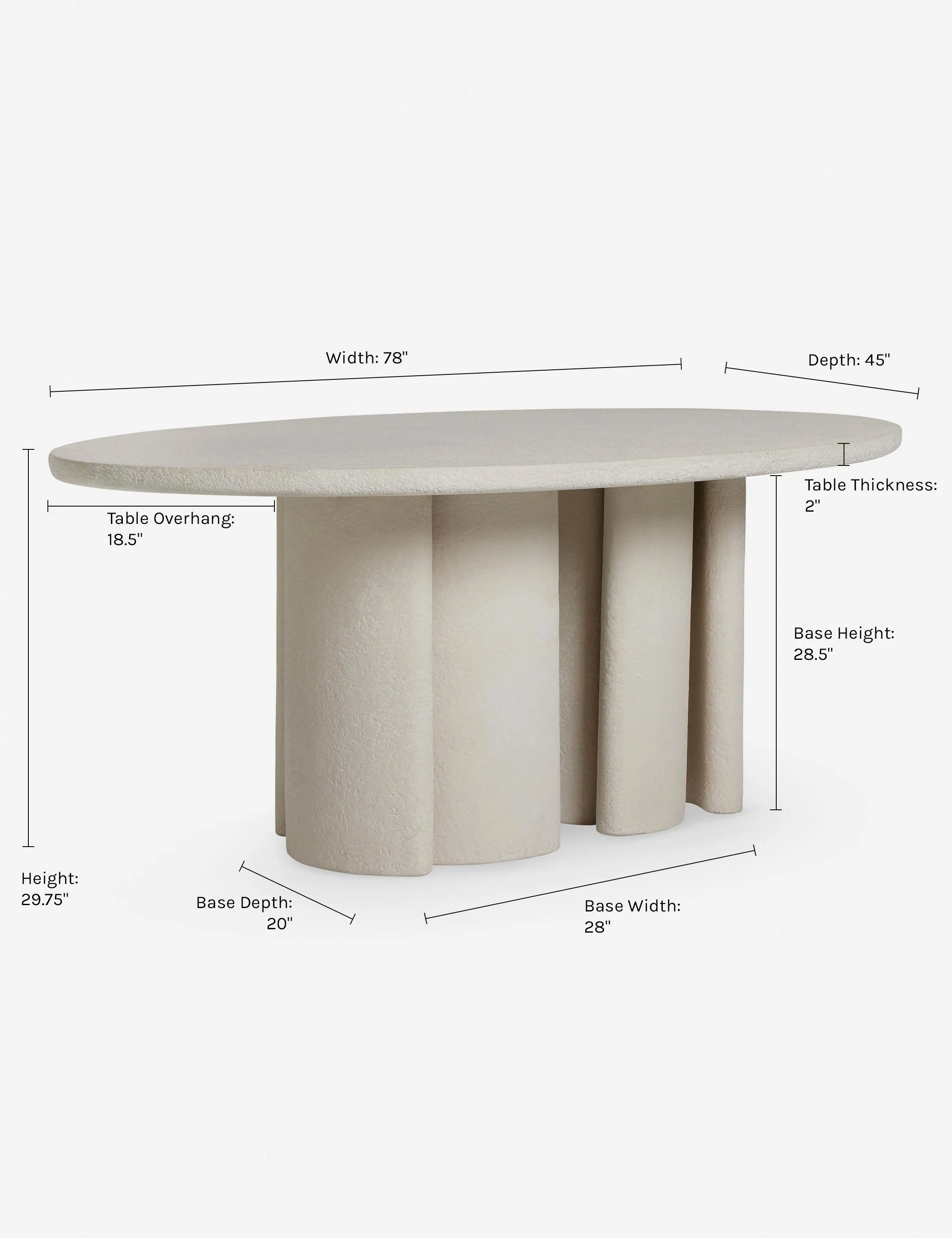 Rodrigo Indoor / Outdoor Oval Dining Table