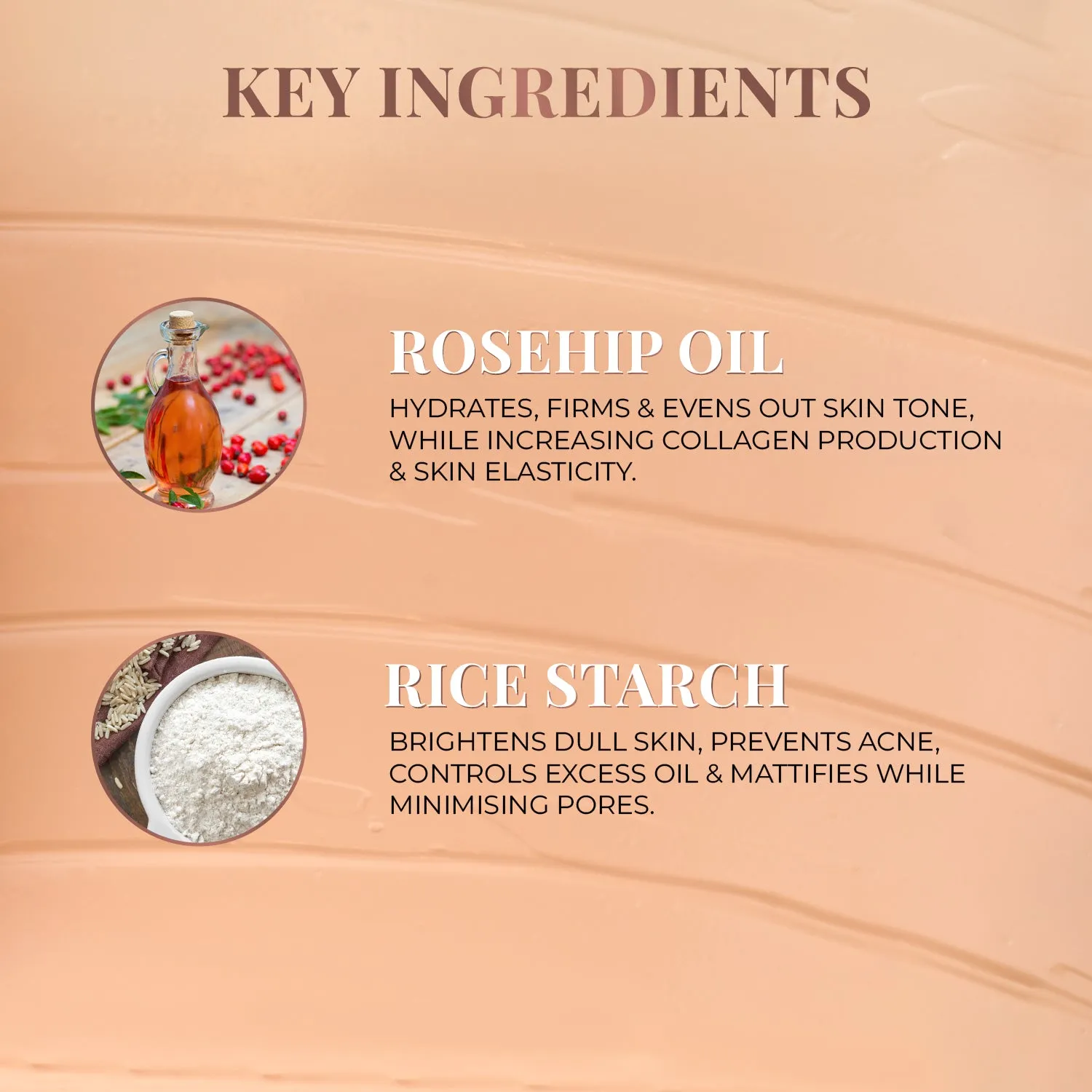 Serum Foundation Dewy Finish SPF 30  with Rosehip and Rice Starch - Beige