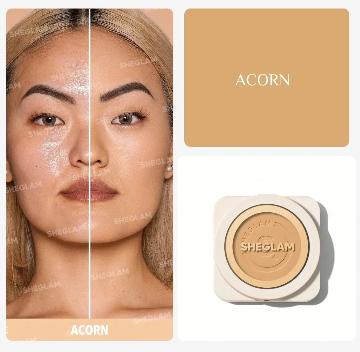 Sheglam Skin-Focus High Coverage Powder Foundation | شيكلام باودر فاونديشن عالي التغطية