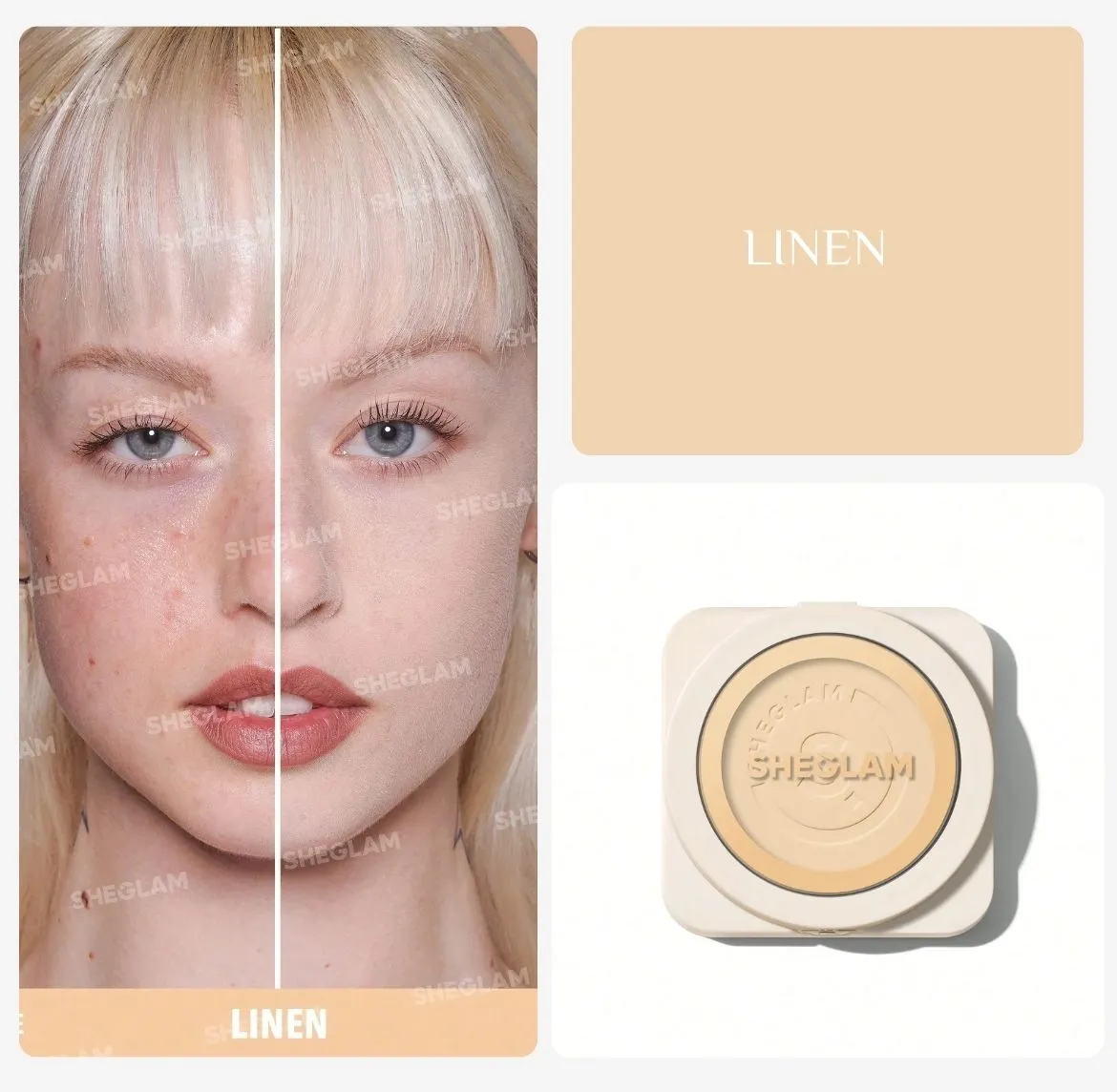 Sheglam Skin-Focus High Coverage Powder Foundation | شيكلام باودر فاونديشن عالي التغطية