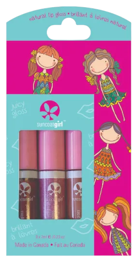 Suncoat - Juicy Gloss Lip Gloss Trio, 1 Kit