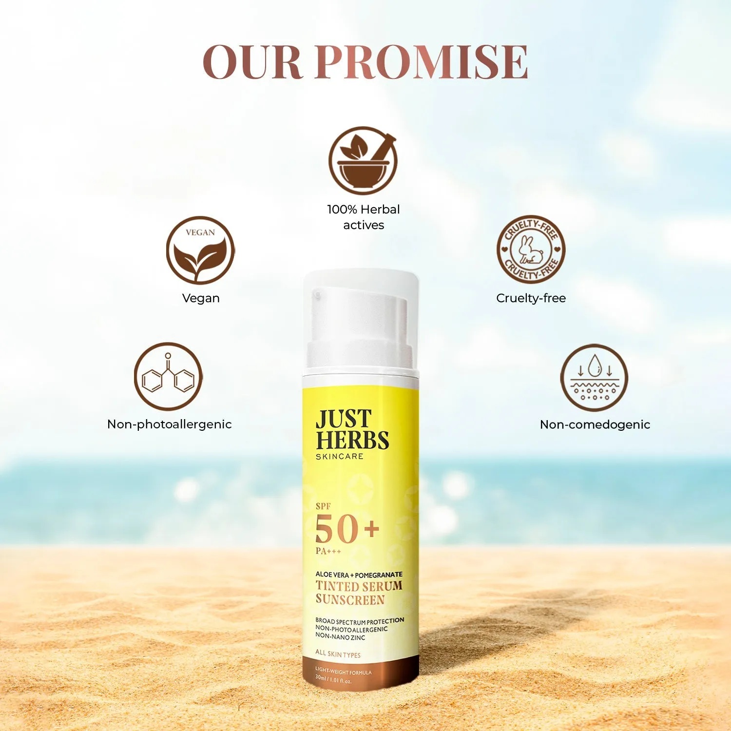 Tinted Serum Sunscreen with SPF 50  PA     - 30ml