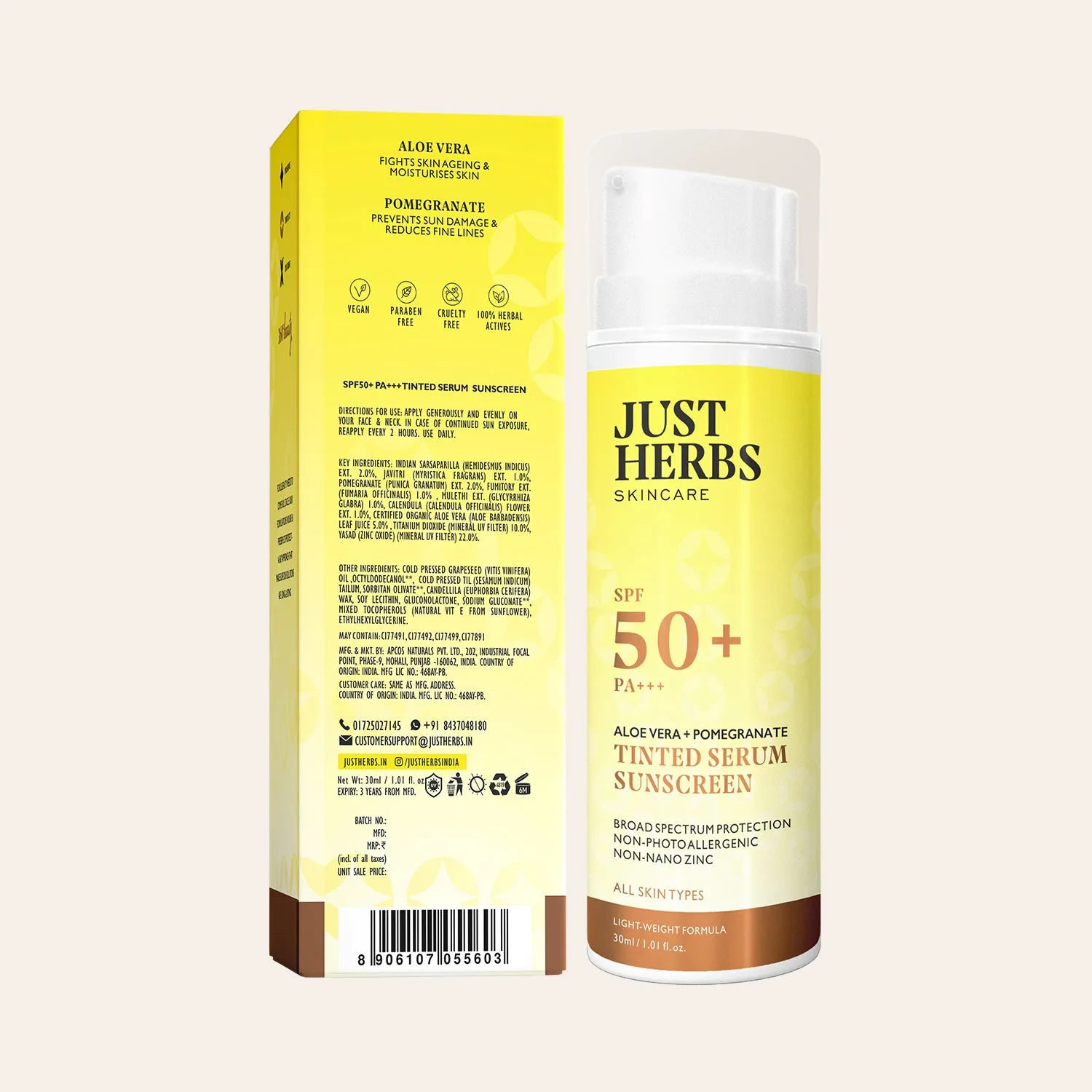 Tinted Serum Sunscreen with SPF 50  PA     - 30ml