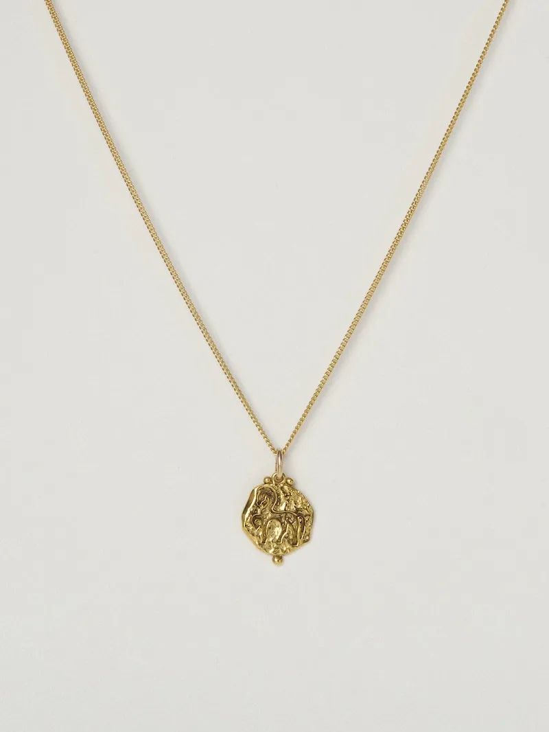 Trojan Horse Necklace Gold | Long
