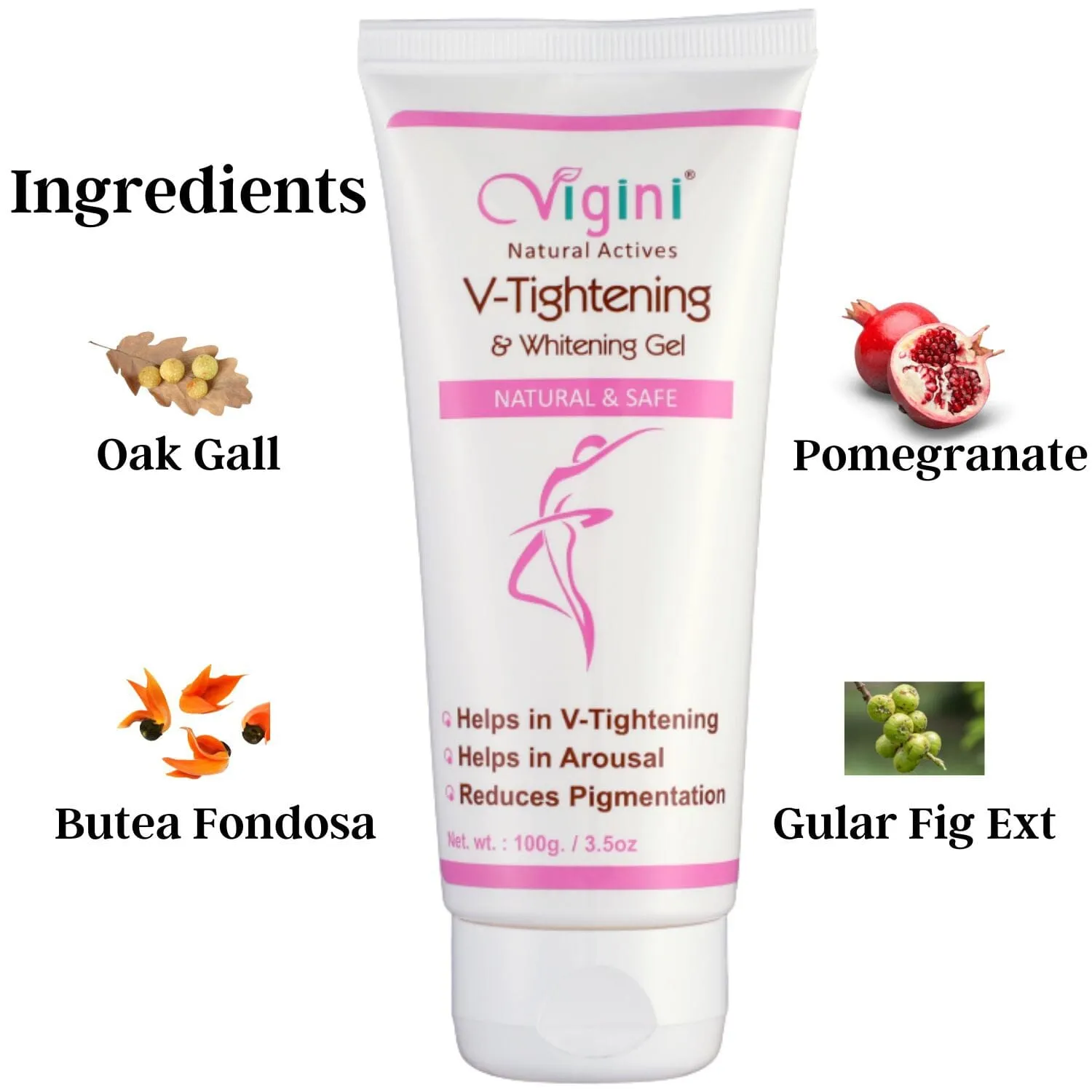 Vigini Intimate Vaginal V Tightening Whitening & Lightening Water Based Gel Girls Women 100ml| Reduces Itching Dryness Vagina Moisturizer